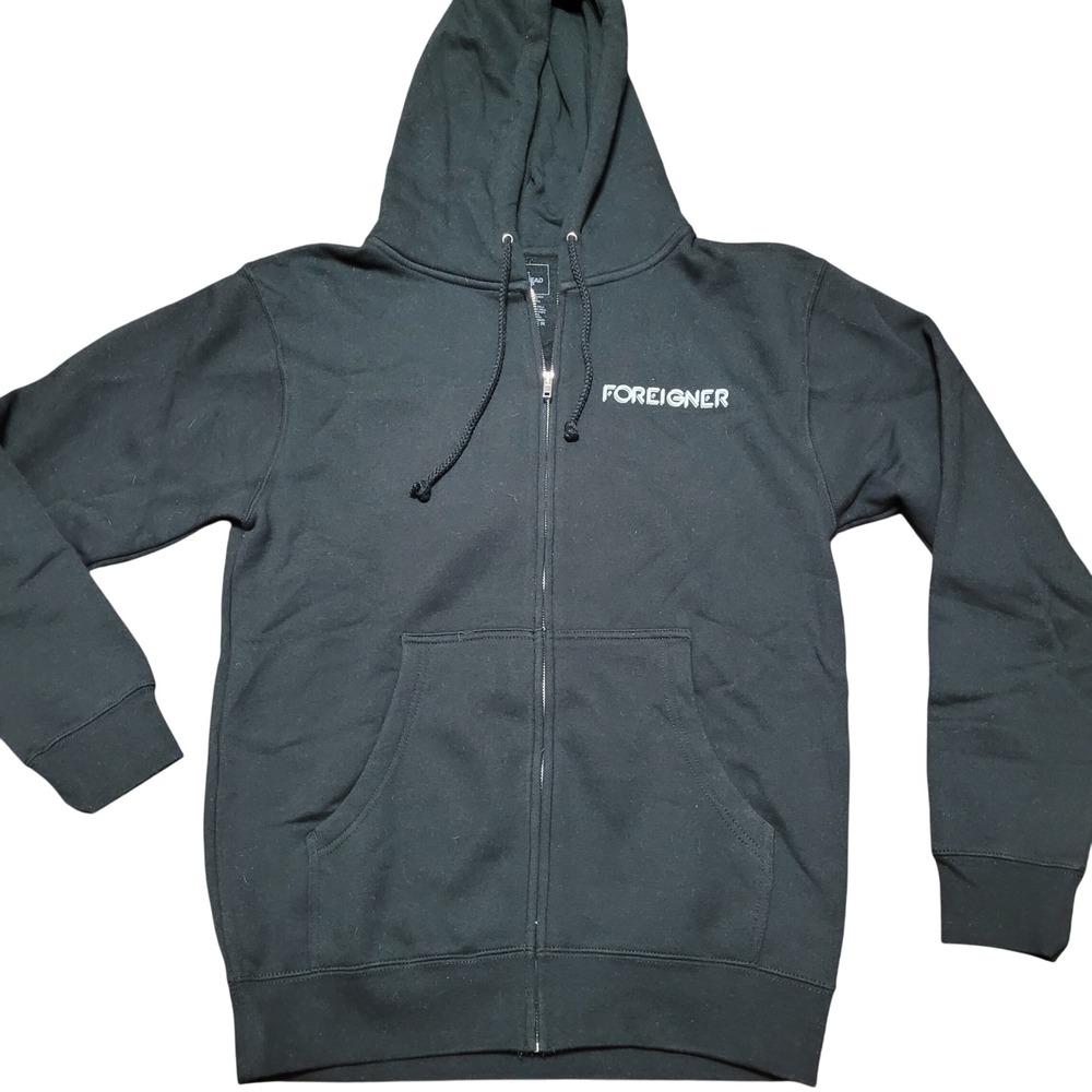 Foreigner Orchestral Tour 2018 Black Full Zip Hoodie Sweatshirt - Adult S